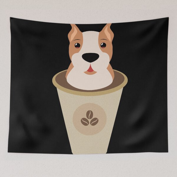 Item preview, dog ​​is soaking in coffee cup designed and sold by Amet Hermawan.