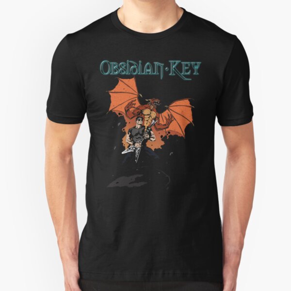 Obsidian Key - Sly Dragon and Sonic V - Progressive Rock Metal - Hand drawn Slim Fit T-Shirt