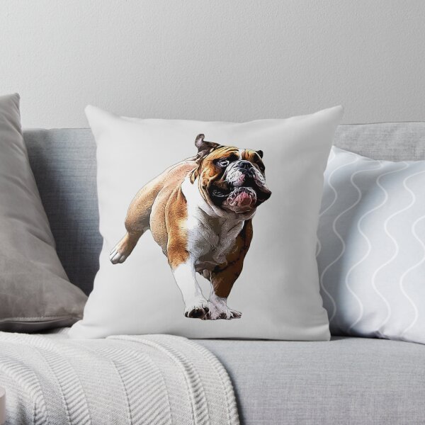 Bulldog store throw pillow