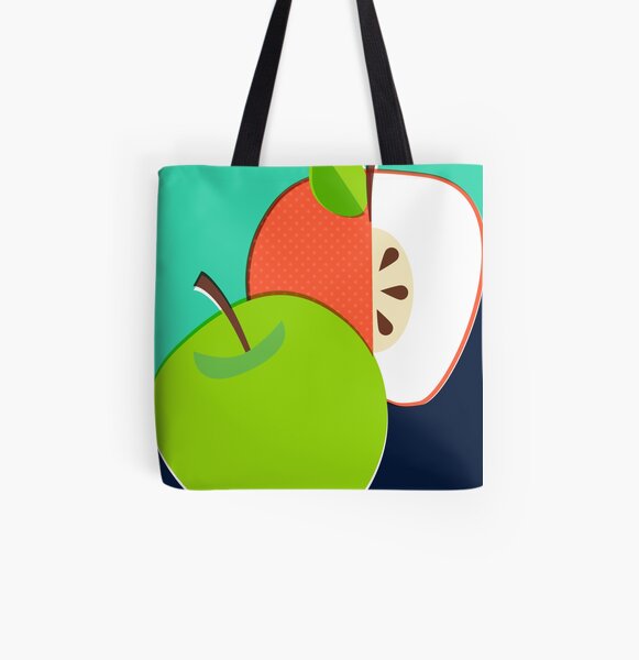 Retro Apple All Over Print Tote Bag