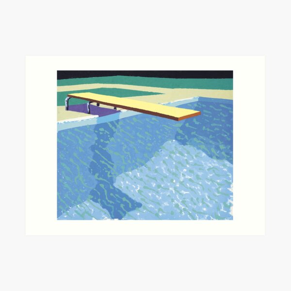 Swimming pool by David Hockney Art Print