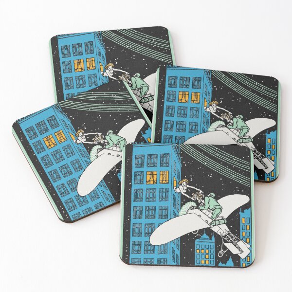 Item preview, Tête á Tête on the 968th Floor of a Skyscraper | Illustration by Moriz Jung designed and sold by Graphiker.