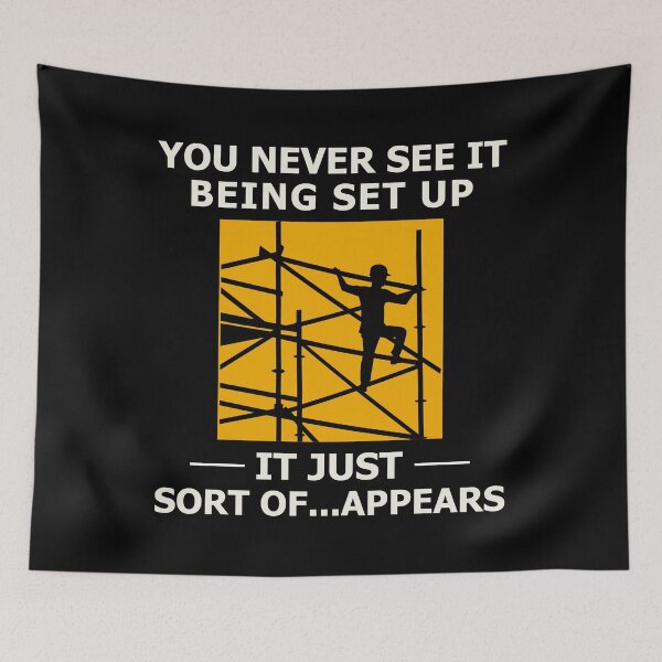 Item preview, Scaffolder Scaffold Builder Scaffolding Platform Worker Funny Sayings designed and sold by CuteDesigns1.