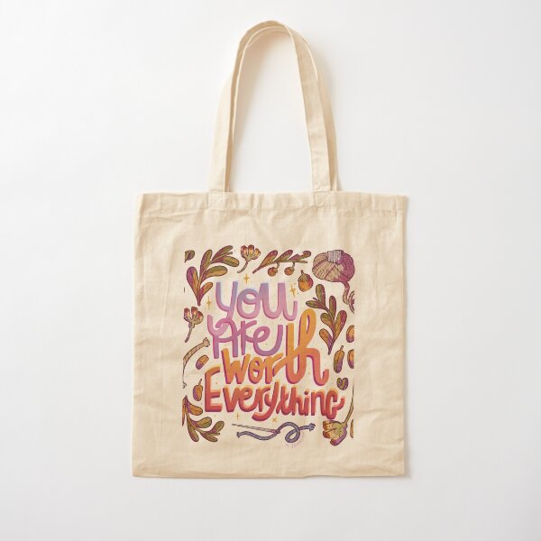 undefined | You Are Worth Everything Design Tote Bag