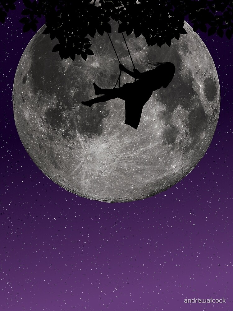 Lámina fotográfica for Sale con la obra «Columpio de luna» de - Main Image