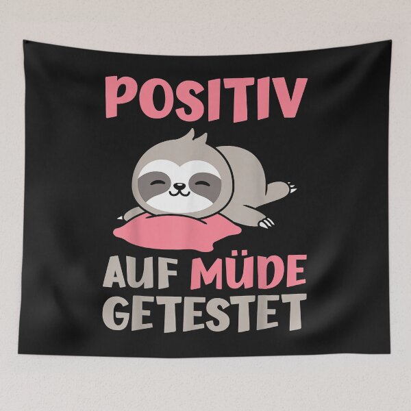 Artikelvorschau, Positiv Auf Müde Getestet Spruch mit Schlaf Faultier Motiv entworfen und verkauft von Borhala23234.