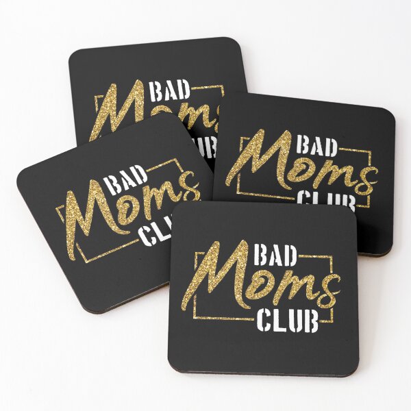 Item preview, Bad Moms Club gold in rectangle designed and sold by ShutterKapan.