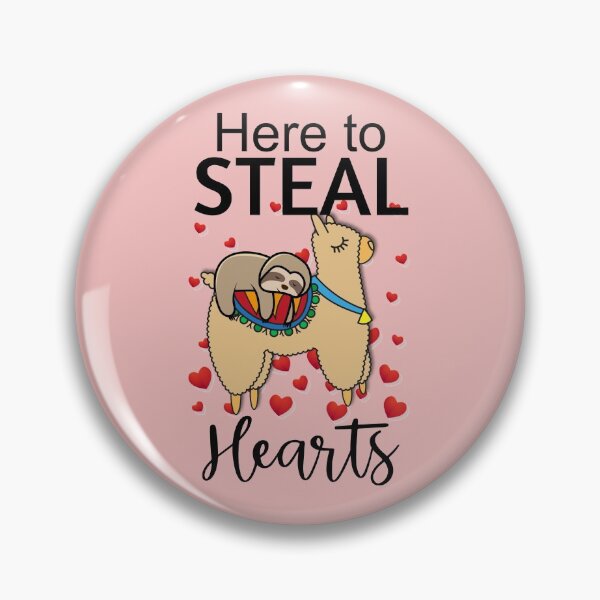 Item preview, Aquí para robar corazones, para robar corazones LLama Sloth designed and sold by DiensDesign.
