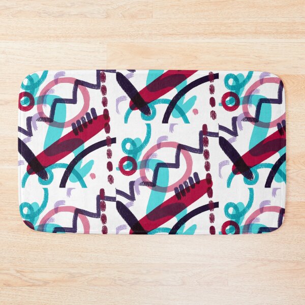 Item preview, Abstract Shapes Teals & Reds designed and sold by jennyprintco.
