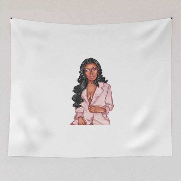 Item preview, Beautiful African American woman illustration, Black skin girl, Boss Lady designed and sold by plamyto.