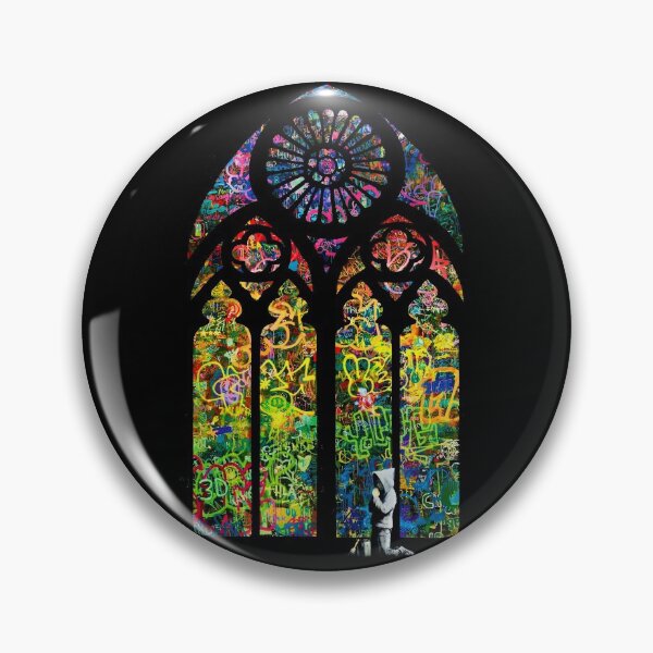Item preview, Banksy Stained Glass Church Window designed and sold by WE-ARE-BANKSY.