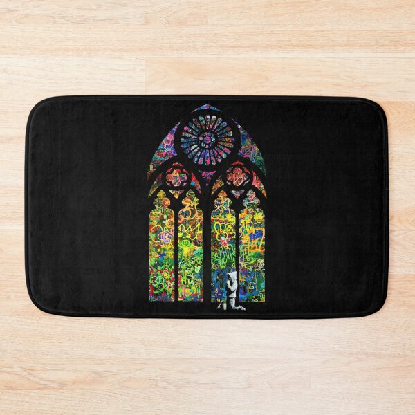 Item preview, Banksy Stained Glass Church Window designed and sold by WE-ARE-BANKSY.