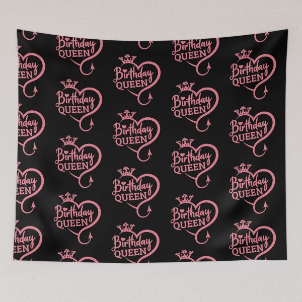 Item preview, Birthday Queen crown heart devil tail. Pink design designed and sold by ShutterKapan.