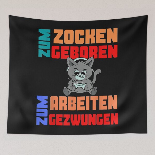 Item preview, Zum Zocken geboren zur Arbeit gezwungen I PS5 Konsole Gaming designed and sold by Borhala23234.