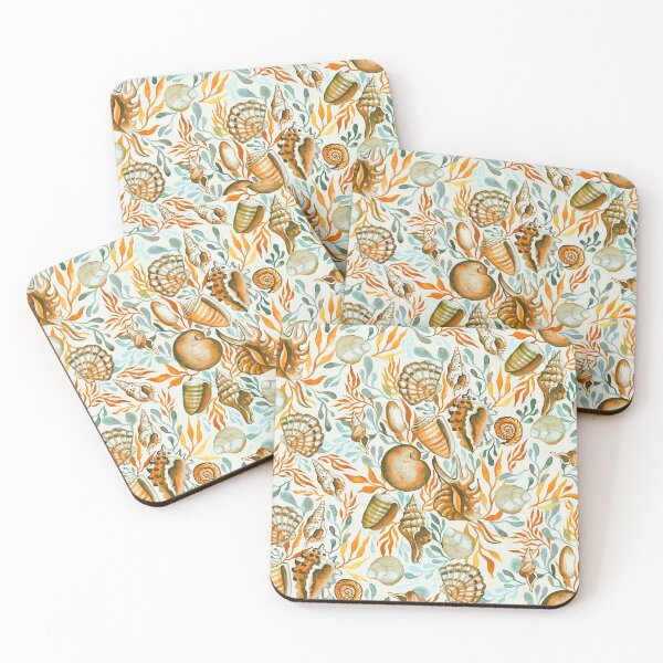 Item preview, seashells in watercolor designed and sold by Gaia Marfurt.