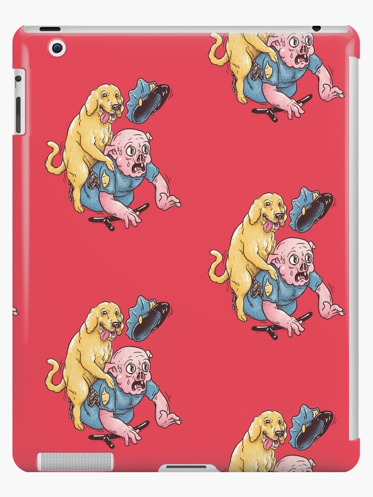 Funda y vinilo para iPad for Sale con la obra «Fuck the Police - Yellow Lab  Dog Funny Hump Time Triumphant Justice, Joder12, Desfinanciar a la  policía