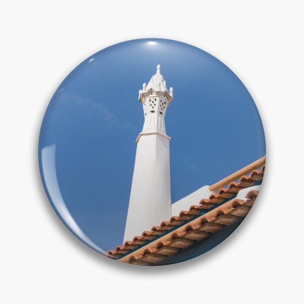 Item preview, Quintessential Algarvian - Elegant Chimney and Terracotta Rooflines in Red Blue and White designed and sold by Georgia Mizuleva.