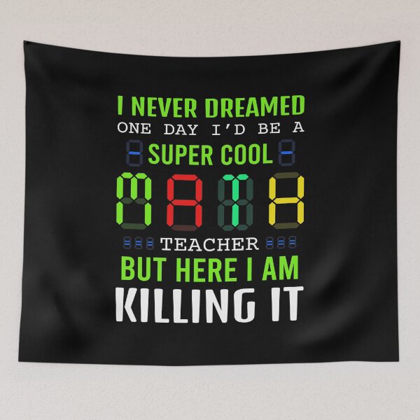 Item preview, I Never Dreamed I'D Be A Cool Math Teacher I Am Killing It Mathematics Teacher Algebra Student Learn Mathemat designed and sold by shirti.