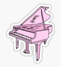 baby pink grand piano Sticker