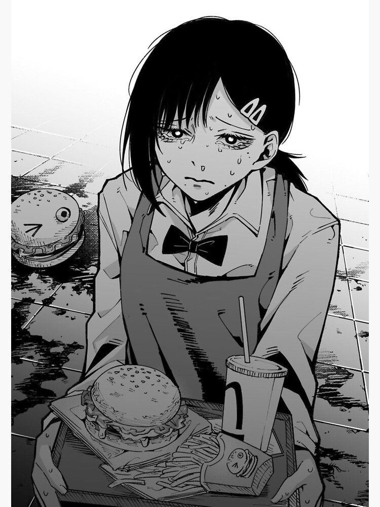 "Kobeni finally didnt drop the burger! Chainsaw man!" Photographic