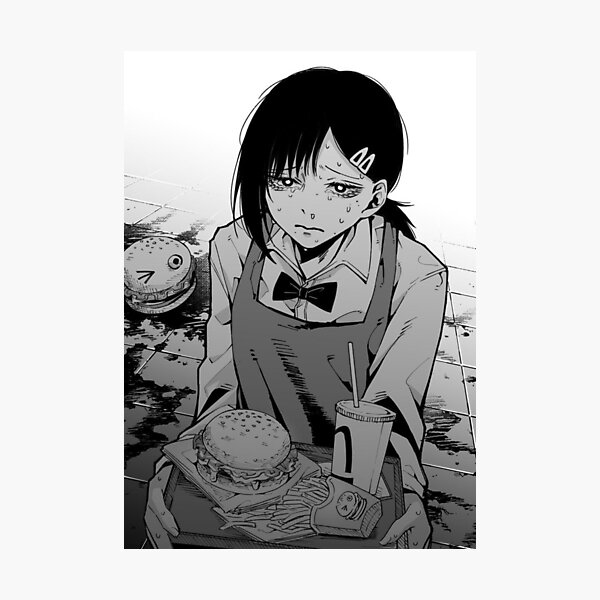 Kobeni finally didnt drop the burger! Chainsaw man! Photographic Print