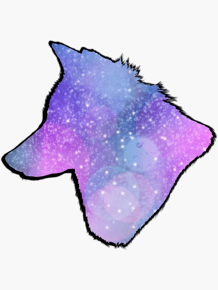 "Galaxy Wolf" Sticker for Sale by erafl0yd Redbubble