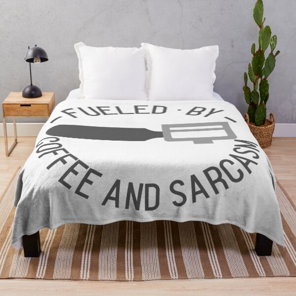 Item preview, Fueled By Coffee And Sarcasm - Cafe Time - Coffee Lovers Sarcastic Sense - Fun Ironic Great Gift designed and sold by Nora's Designs and Graphics.