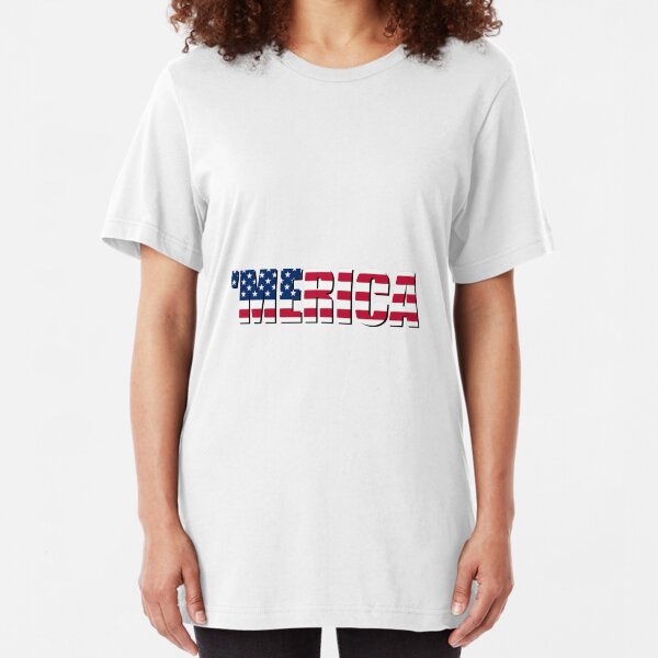 Merica America USA Slim Fit T-Shirt