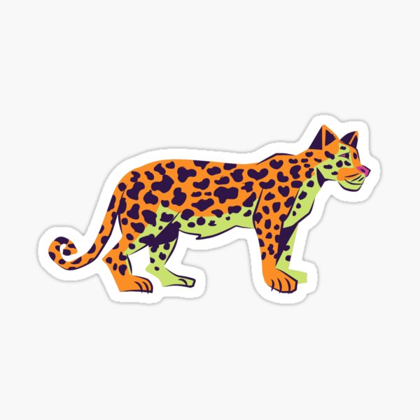 Leopard Print London Sticker