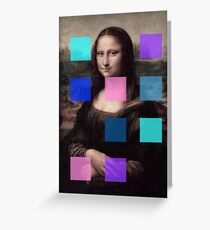 Mona Lisa Modernized Greeting Card