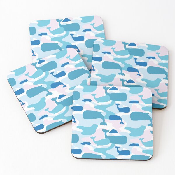 Item preview, Whale Camo Aqua designed and sold by Jelly Bear.