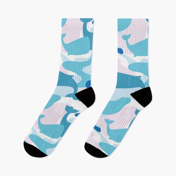Item preview, Whale Camo Aqua designed and sold by Jelly Bear.