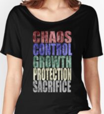 Chaos, Control, Growth, Protection, & Sacrifice Women's Relaxed Fit T-Shirt