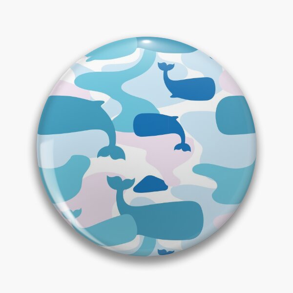 Item preview, Whale Camo Aqua designed and sold by Jelly Bear.