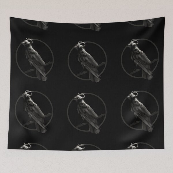 Item preview, Crow black and white designed and sold by VaneInWonderArt.