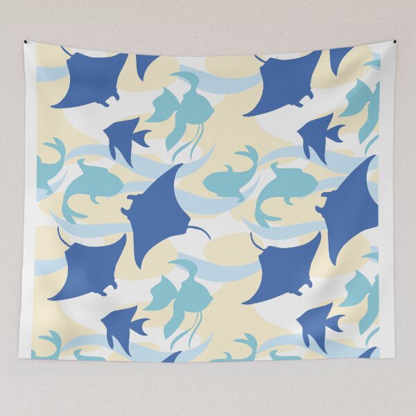 Item preview, Sea Animal Blue Yellow designed and sold by Jelly Bear.