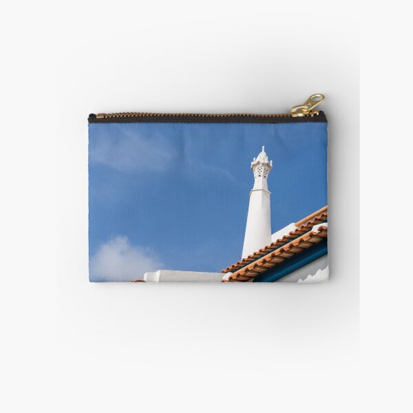 Item preview, Quintessential Algarvian - Elegant Chimney and Terracotta Rooflines in Red Blue and White designed and sold by Georgia Mizuleva.
