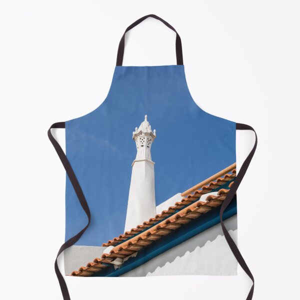 Item preview, Quintessential Algarvian - Elegant Chimney and Terracotta Rooflines in Red Blue and White designed and sold by Georgia Mizuleva.