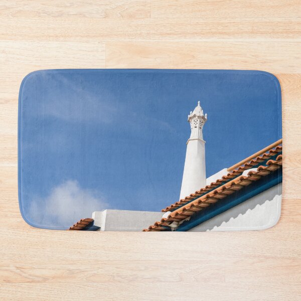 Item preview, Quintessential Algarvian - Elegant Chimney and Terracotta Rooflines in Red Blue and White designed and sold by Georgia Mizuleva.