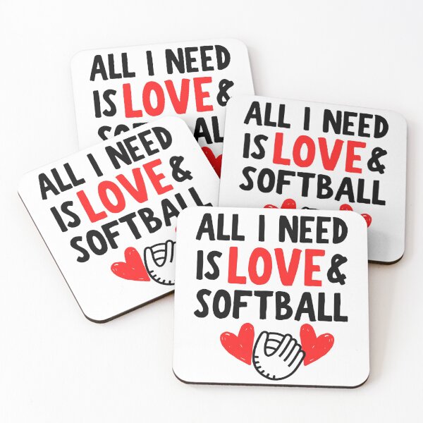 Item preview, All I need is love and softball designed and sold by TheGreenGoat.
