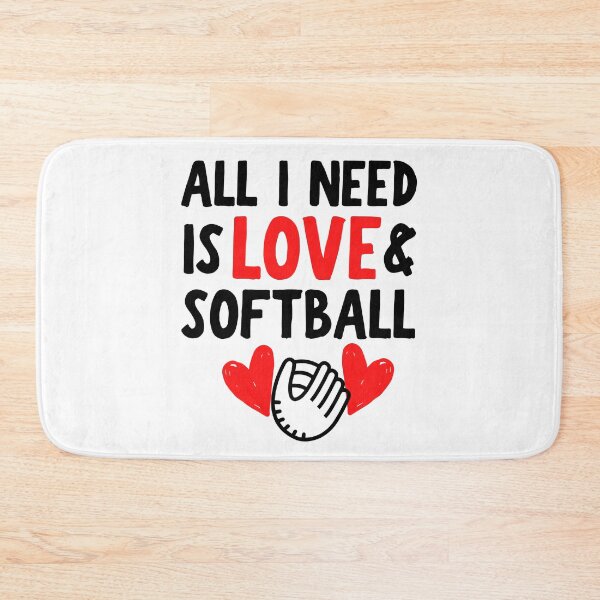 Item preview, All I need is love and softball designed and sold by TheGreenGoat.