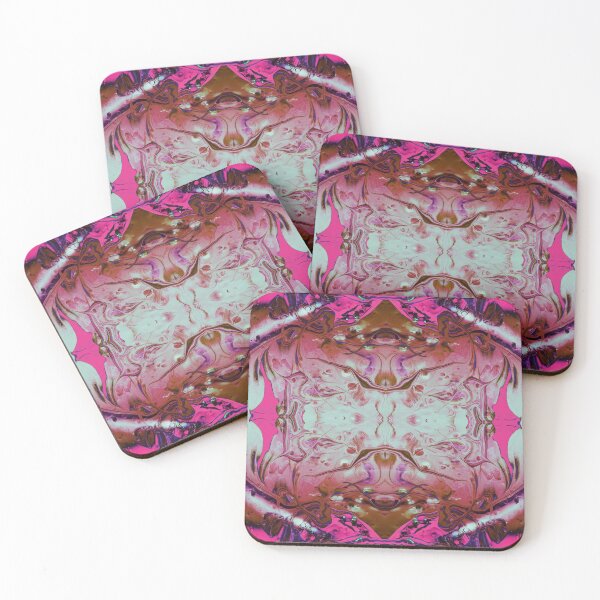 Item preview, Symmetry with monsters in pink designed and sold by Psilographics.