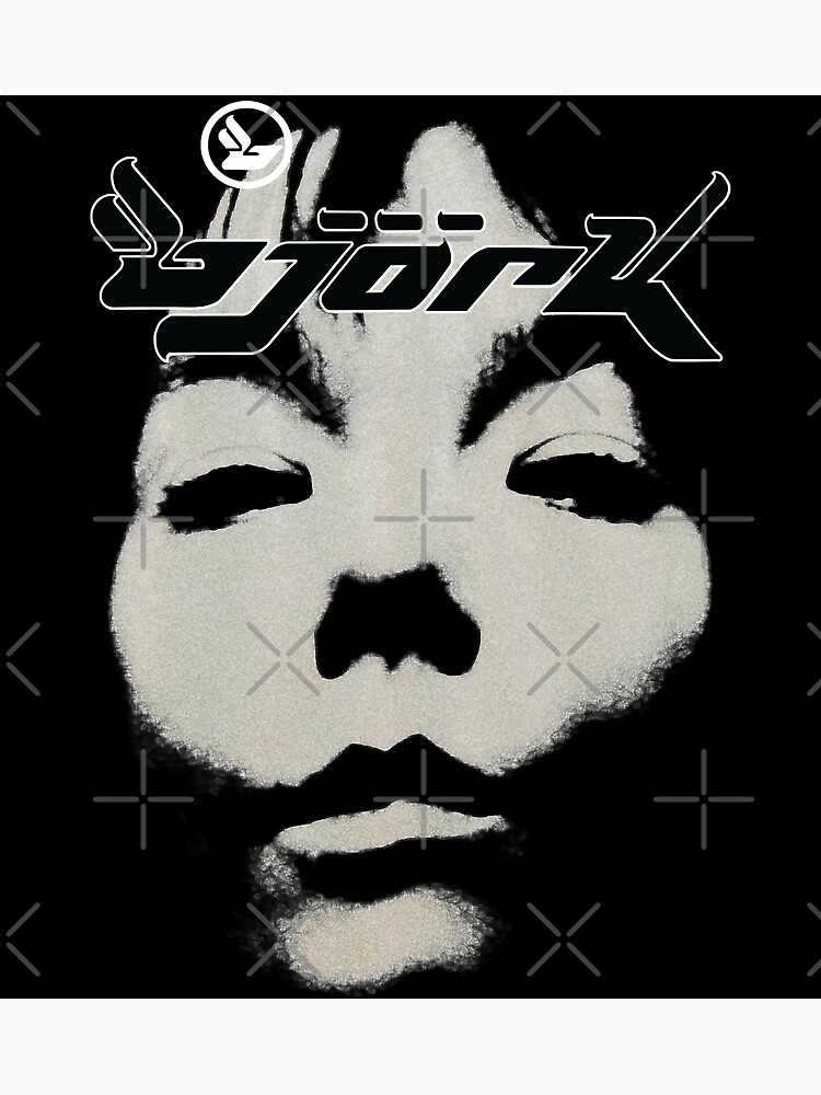 Graphic Bjork Homogenic Vintage Face Logo Post Album (Black