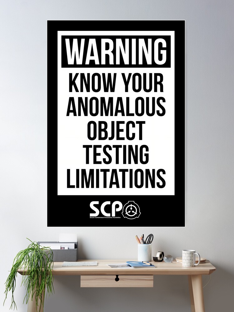 RED Warning Sign SCP Foundation Poster POD Anomalous 