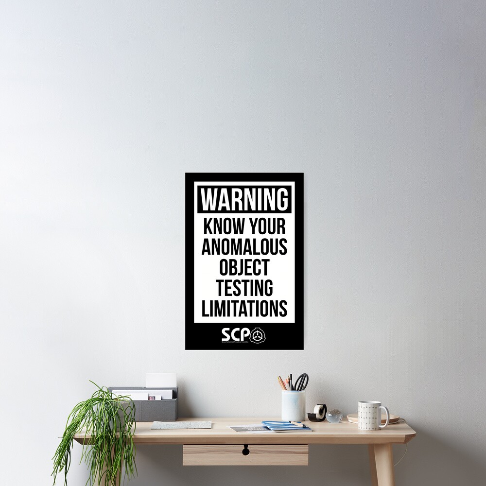 RED Warning Sign SCP Foundation Poster POD Anomalous 