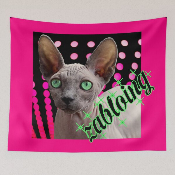 Item preview, zabloing funny floppa caracal meme sphynx cat  designed and sold by toastygoat.