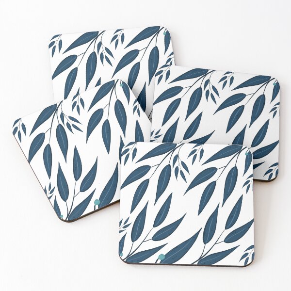 Item preview, Blue gum leaves pattern  designed and sold by Yellowsprint.