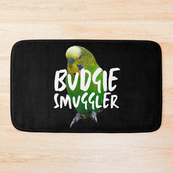 Item preview, Budgie Smuggler (Yellow Green Budgie, White Text) designed and sold by JellyBeenzz.