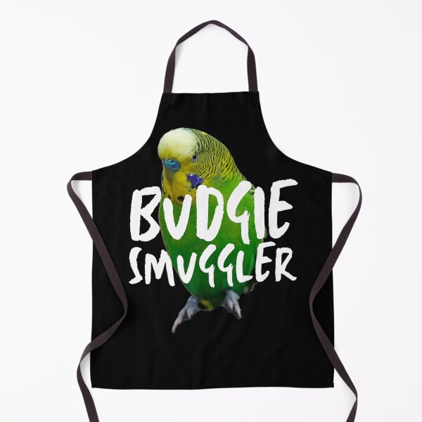 Item preview, Budgie Smuggler (Yellow Green Budgie, White Text) designed and sold by JellyBeenzz.