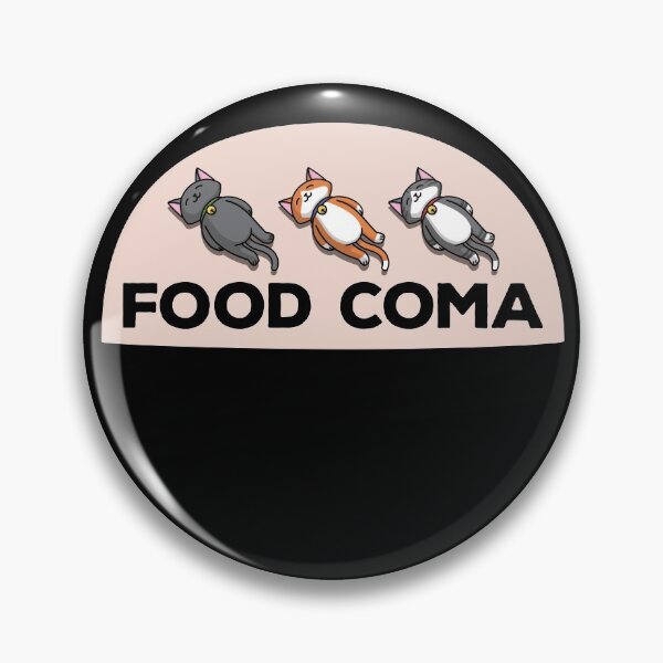 Item preview, Sleepy Cartoon Cats in the Food Coma designed and sold by ShyOwlet.